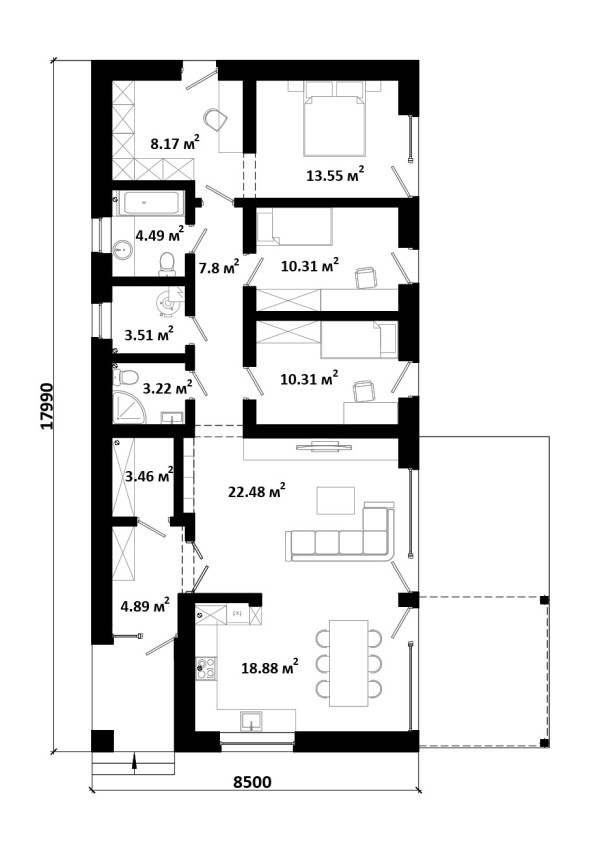 Экономичный планировка этажей - фото 1
