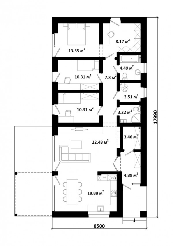 Экономичный планировка этажей - фото 1