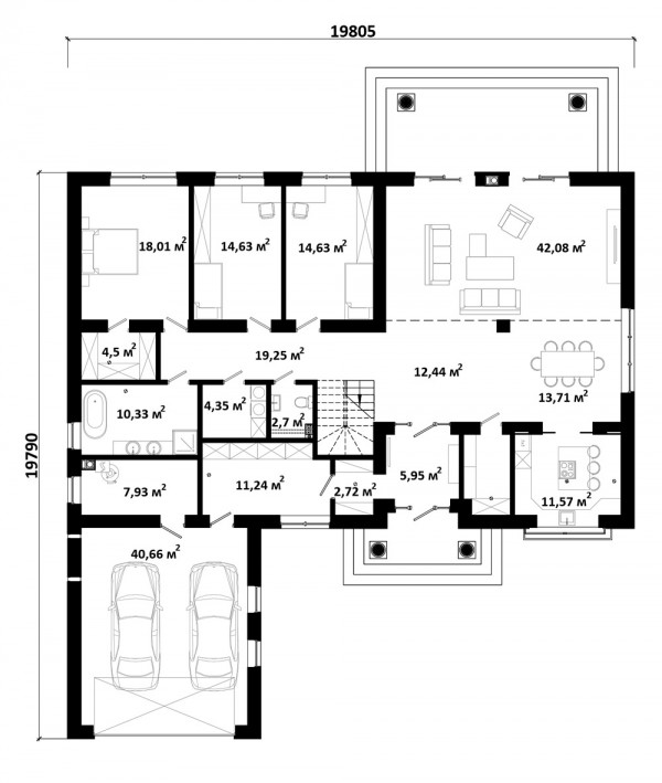 Villa P планировка этажей - фото 1