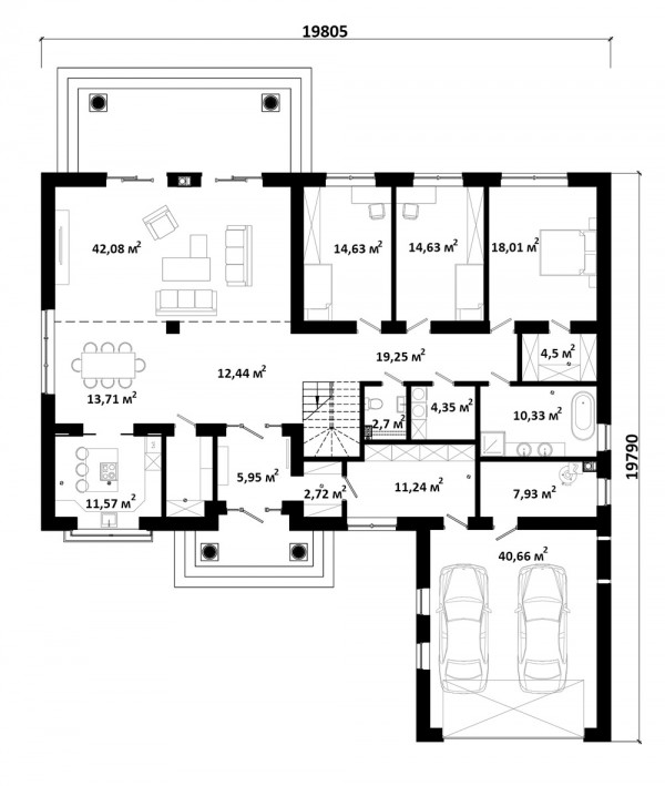Villa P планировка этажей - фото 1