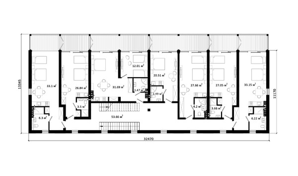 HOTEL-1 планировка этажей - фото 2