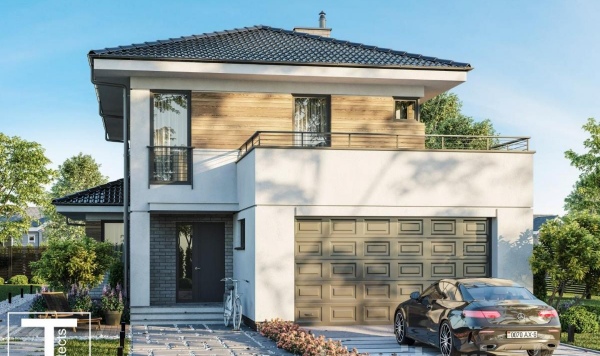 Проект дома для узкого участка!